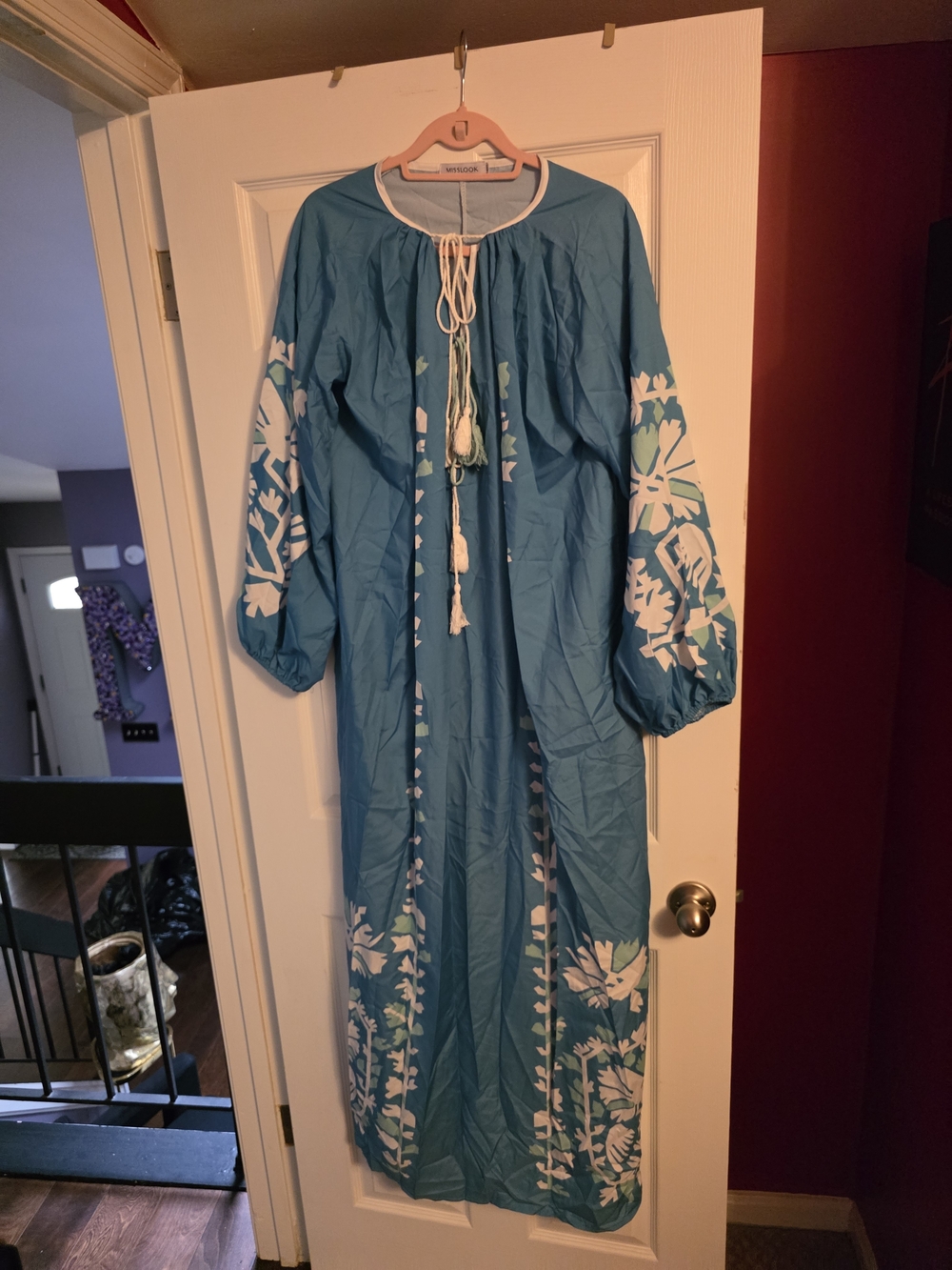 MISSLOOK Dusty Blue Slip Coverup Dress